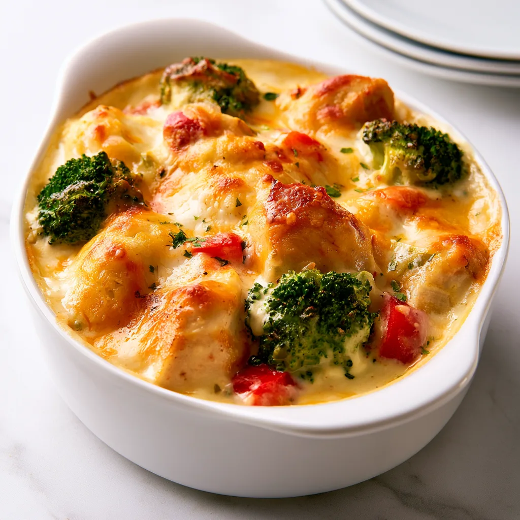 Chicken and cauliflower rice casserole