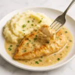 Creamy Garlic Chicken and Mashed Potatoes Comfort Dinner