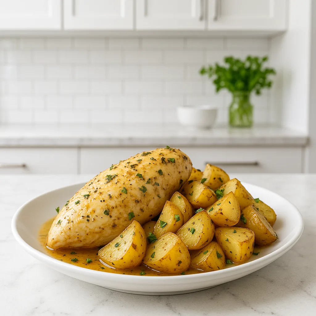 Crockpot Chicken and Potatoes – Dump and Go Slow Cooker Dinner