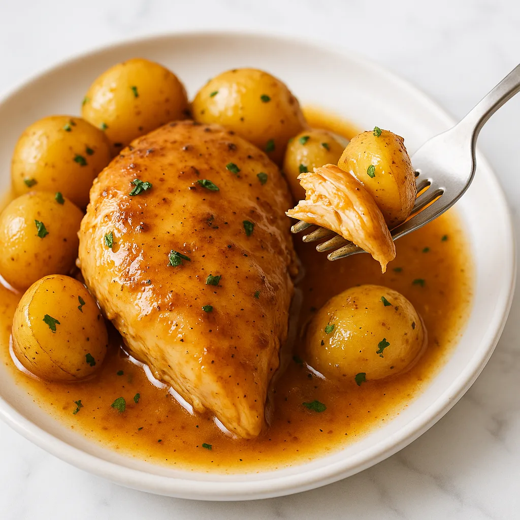 Crockpot Chicken and Potatoes – Dump and Go Slow Cooker Dinner