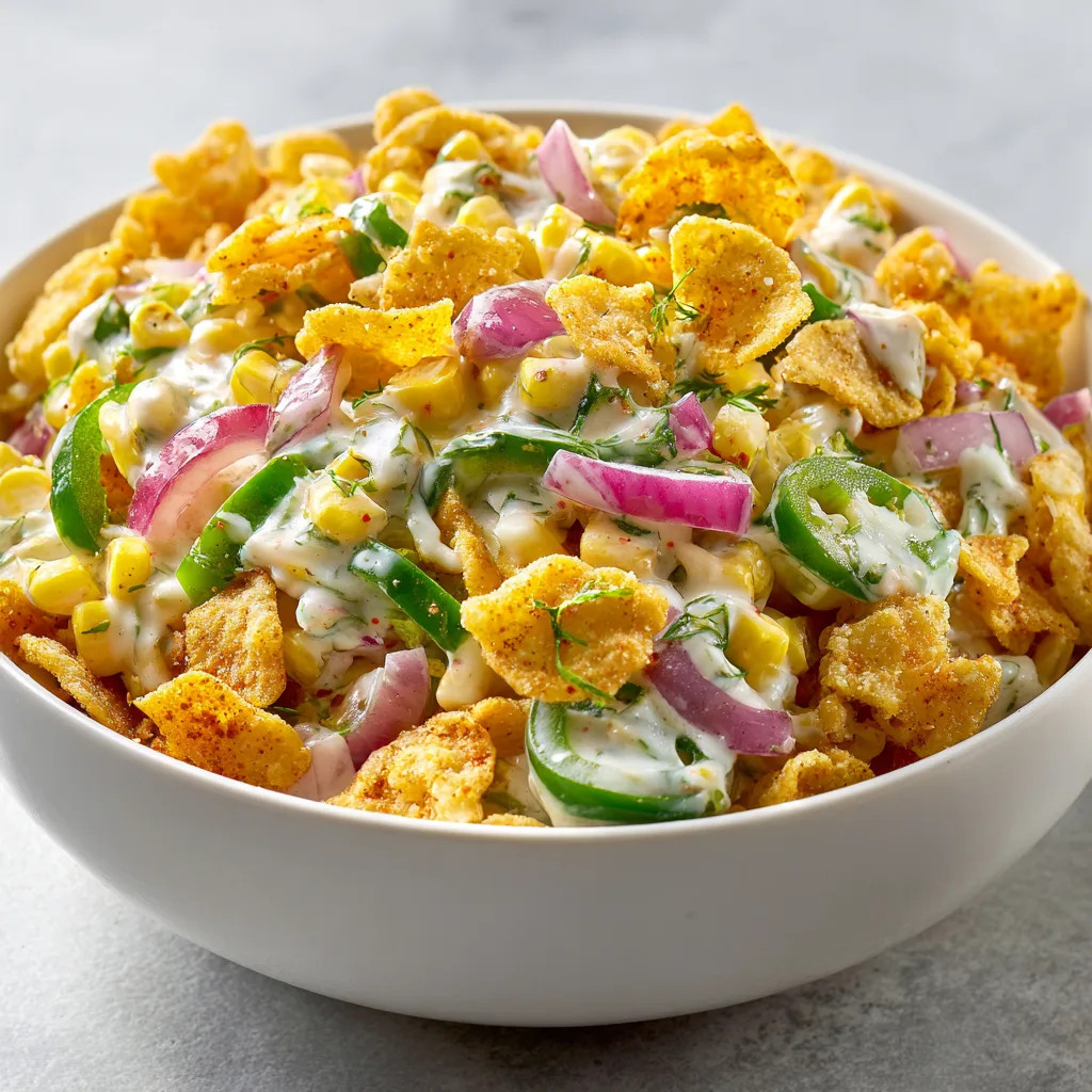 Simple Frito Corn Salad with Creamy Ranch Flavor