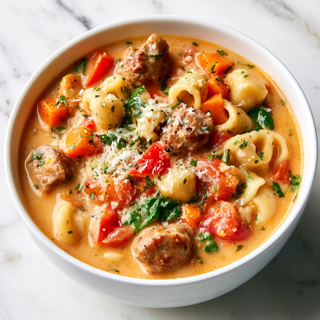 Slow cooker Italian sausage soup